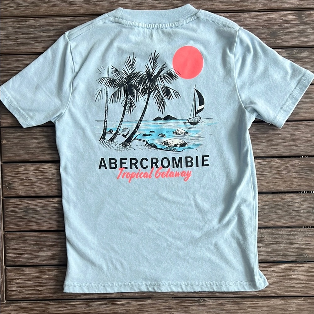 Kids Light Blue embroidered T-Shirt - Picture 4 of 5